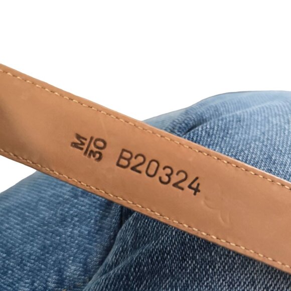 Brighton Floral Embossed Leather Belt With Silver-Tone Accents & Charms Size M - Picture 5 of 9